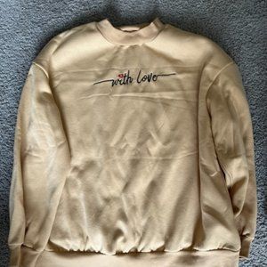 Light Yellow Graphic Sweatshirt - Brand New